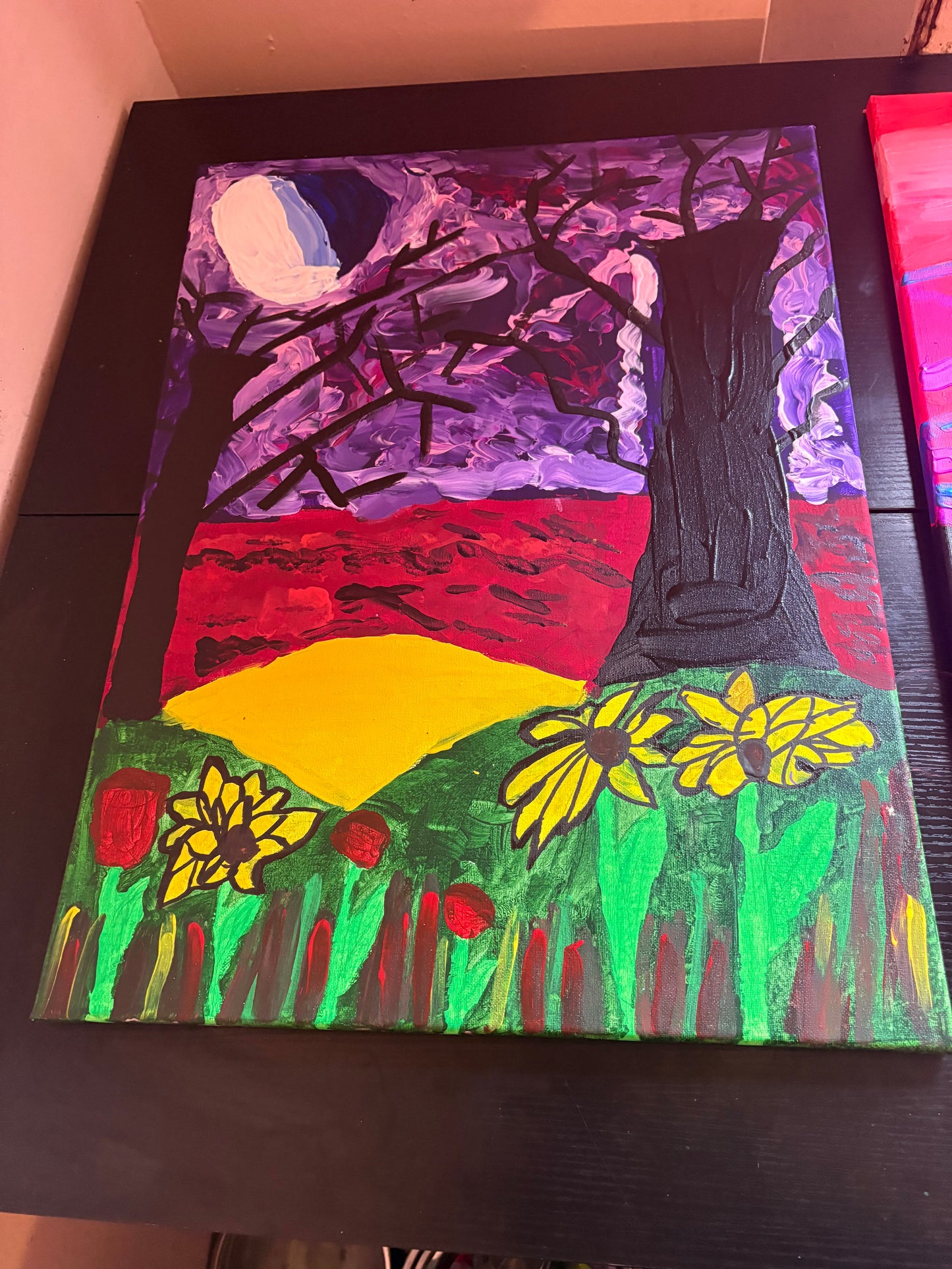 Sunset canvas painting series